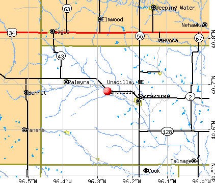 Unadilla, NE map