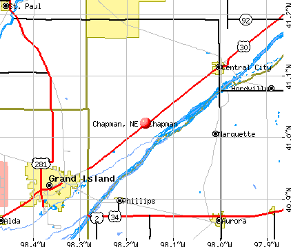 Chapman, NE map