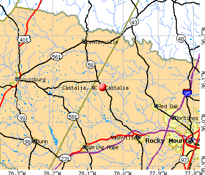 Castalia, NC map