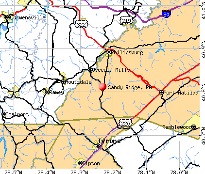 Sandy Ridge, PA map