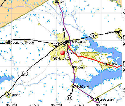 Retreat, TX map