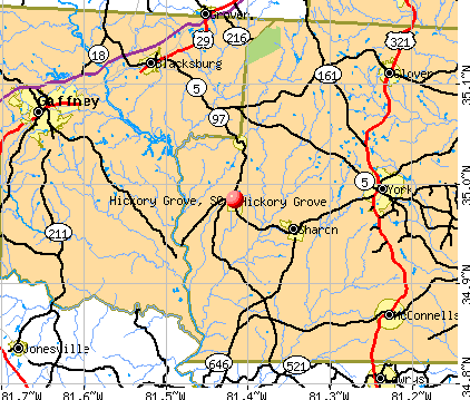 Hickory Grove, SC map