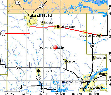 Arpin, WI map