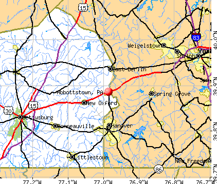 Abbottstown, PA map