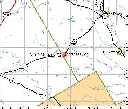 Cranfills Gap, TX map