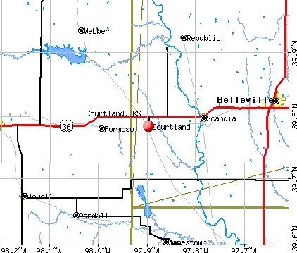 Courtland, KS map