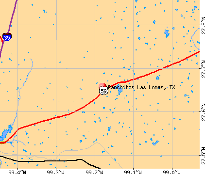 Ranchitos Las Lomas, TX map