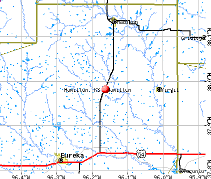 Hamilton, KS map