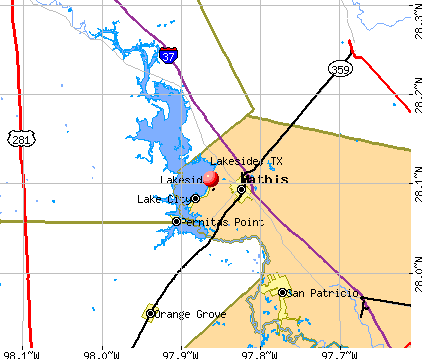 Lakeside, TX map