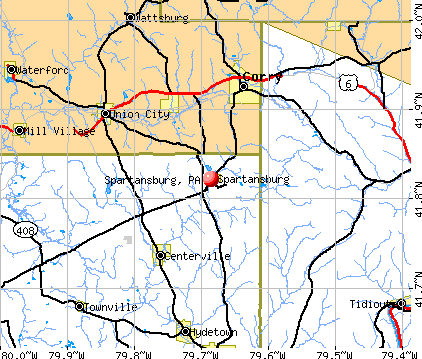 Spartansburg, PA map