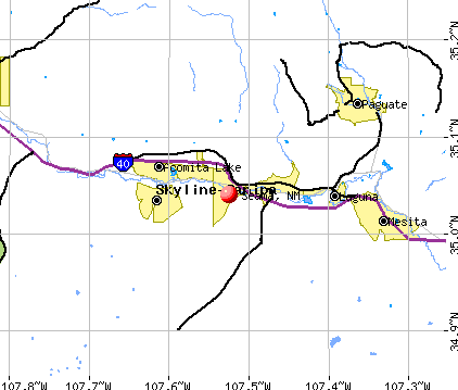Seama, NM map