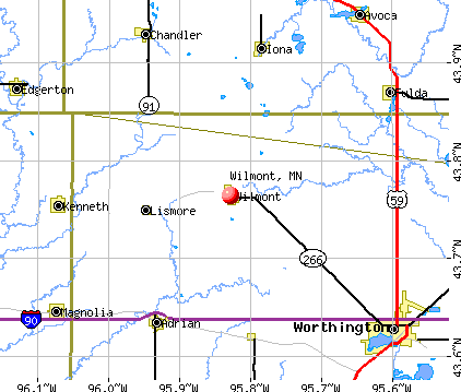 Wilmont, MN map