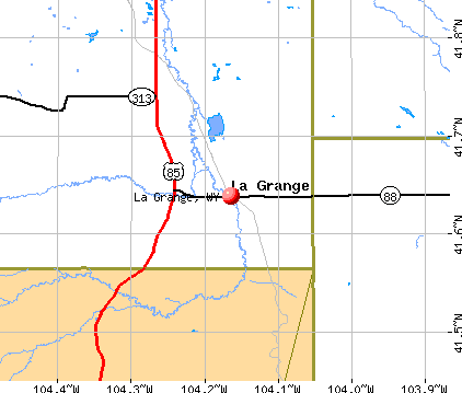 La Grange, WY map