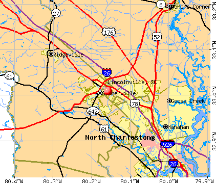 Lincolnville, SC map