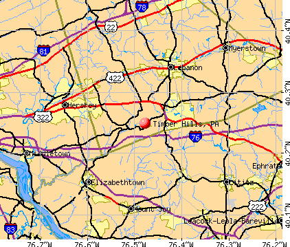 Timber Hills, PA map