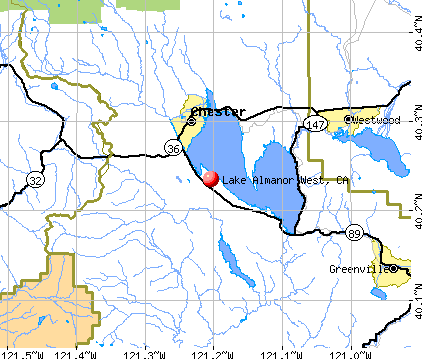 Lake Almanor West, CA map