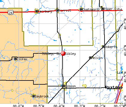 Sibley, IL map