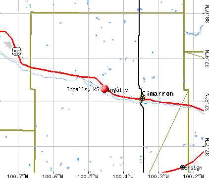 Ingalls, KS map