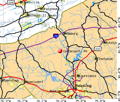 Centerport, PA map