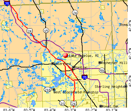 Lake Angelus, MI map