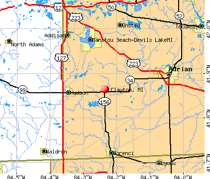 Clayton, MI map