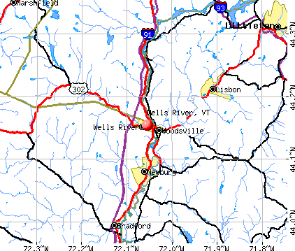 Wells River, VT map