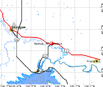 Nashua, MT map