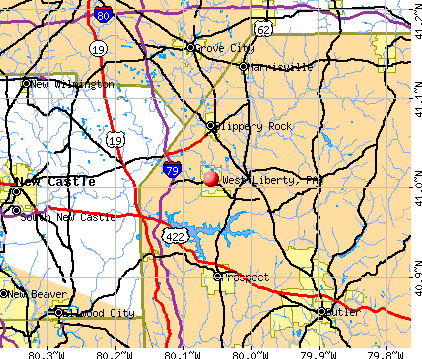 West Liberty, PA map