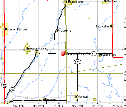 Granville, IA map