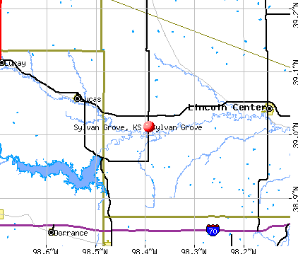 Sylvan Grove, KS map