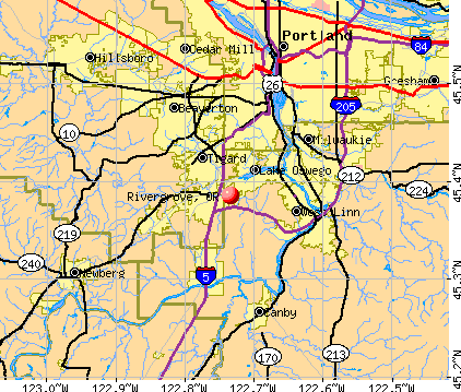 Rivergrove, OR map