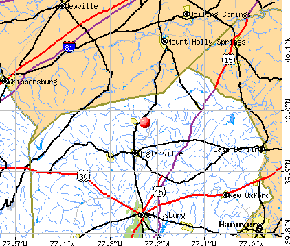 Bendersville Station-Aspers, PA map