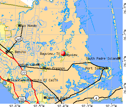 Bayview, TX map