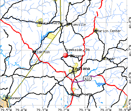Creekside, PA map