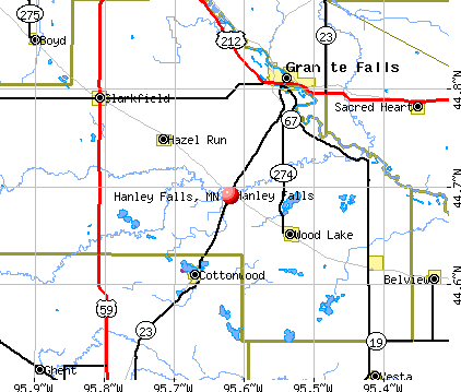 Hanley Falls, MN map