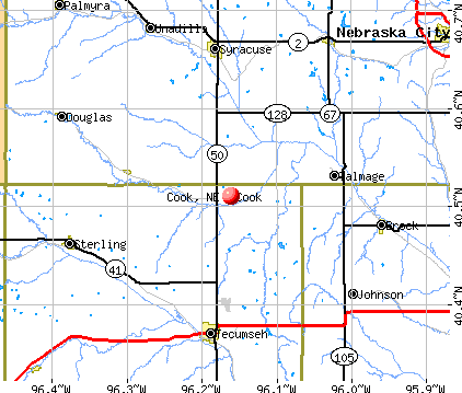 Cook, NE map