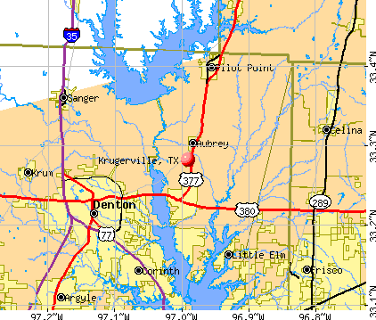 Krugerville, TX map