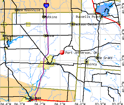 Port Jefferson, OH map
