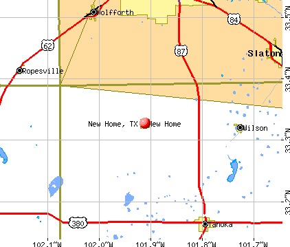 New Home, TX map