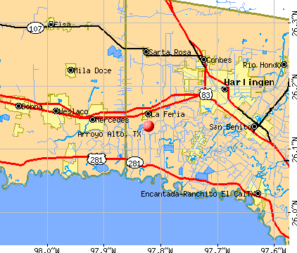 Arroyo Alto, TX map