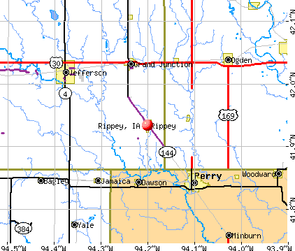 Rippey, IA map