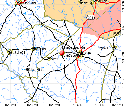 Stapleton, GA map