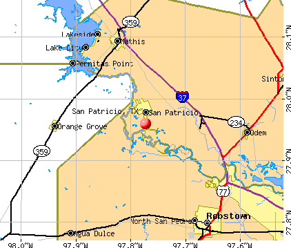 San Patricio, TX map
