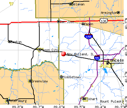 New Holland, IL map
