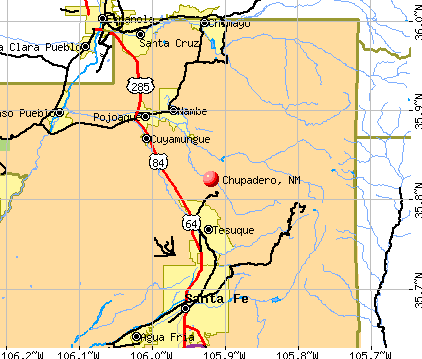 Chupadero, NM map