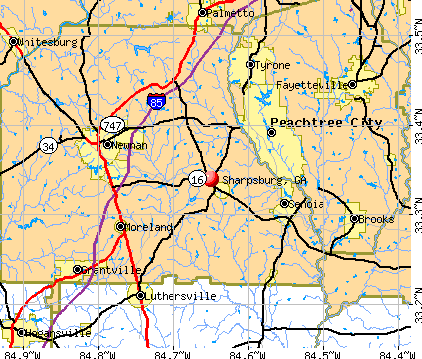 Sharpsburg, GA map