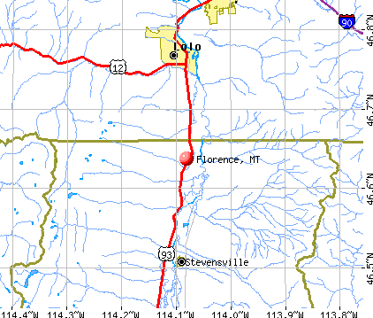 Florence, MT map