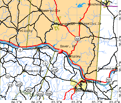 Dover, KY map