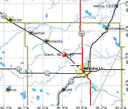 Ghent, MN map