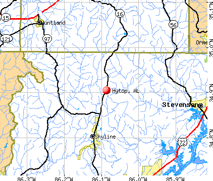Hytop, AL map